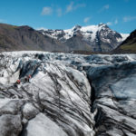 Svinafellsjokull glacier in Skaftafell nationalpark on south coast of Iceland