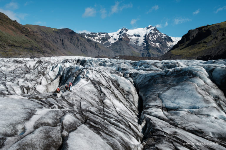 Svinafellsjokull glacier in Skaftafell nationalpark on south coast of Iceland