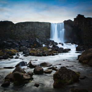 Oxara waterfall at Thingvellir national park