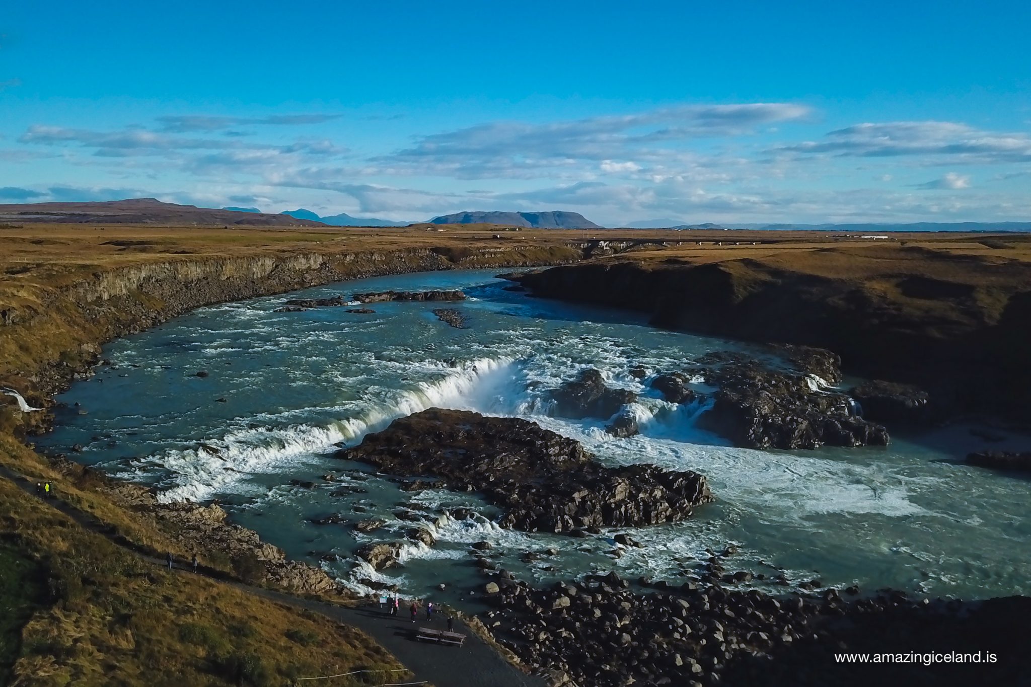 Urriðafoss from air