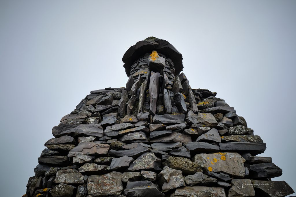 Sculpture of Bárður Snæfellsás in Snæfellsnes Iceland