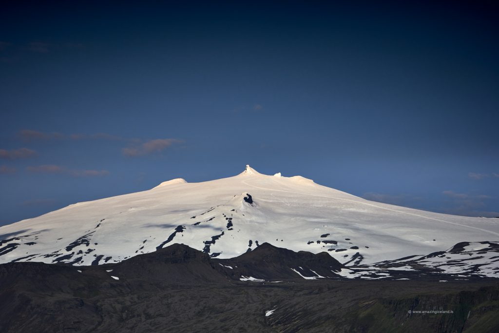Snæfellsjökull glacier and stratovolcano in Snæfellsnes west Iceland