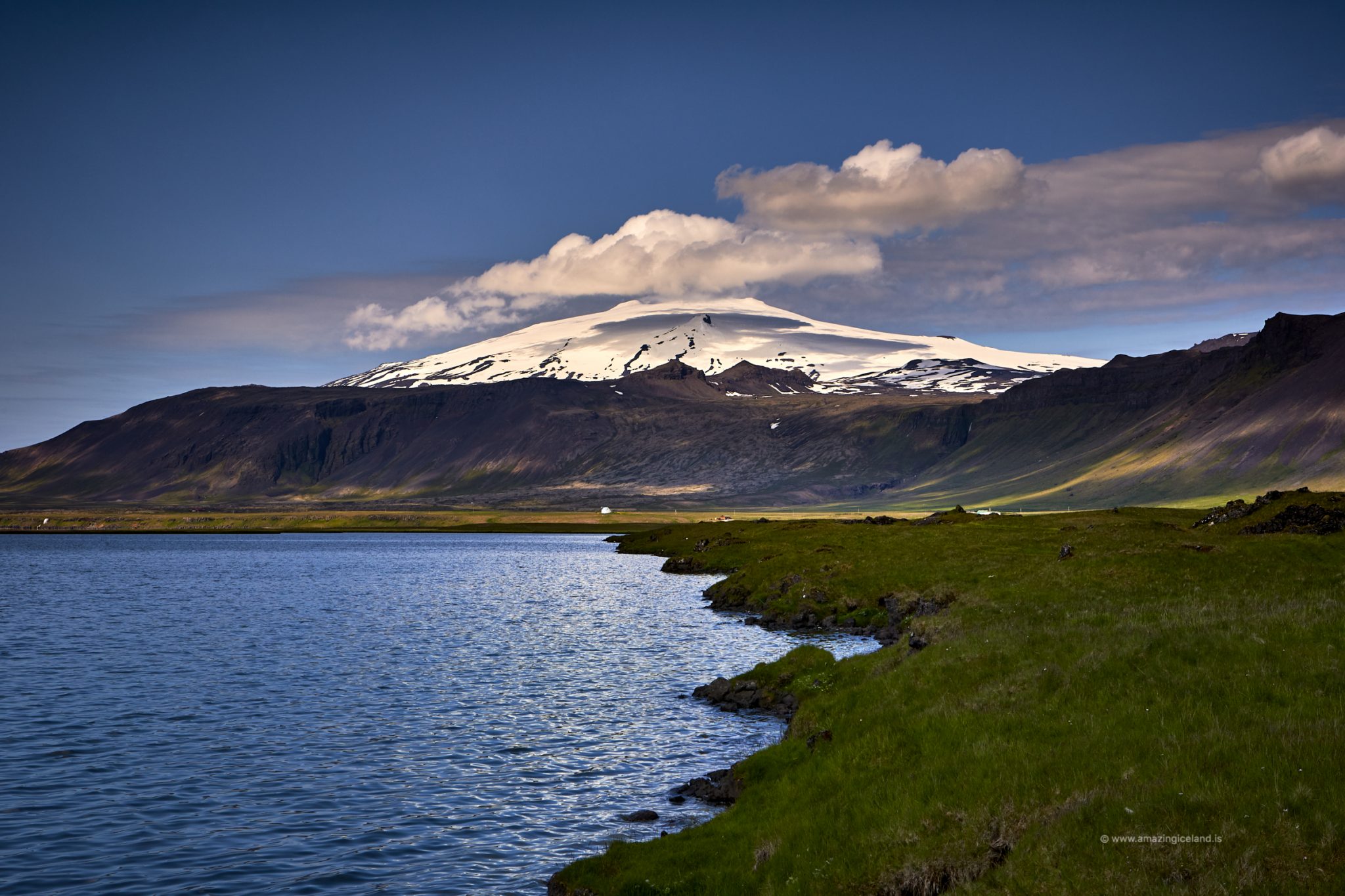 Clouds over Snæfellsjökull glacier in Snæfellsnes Iceland
