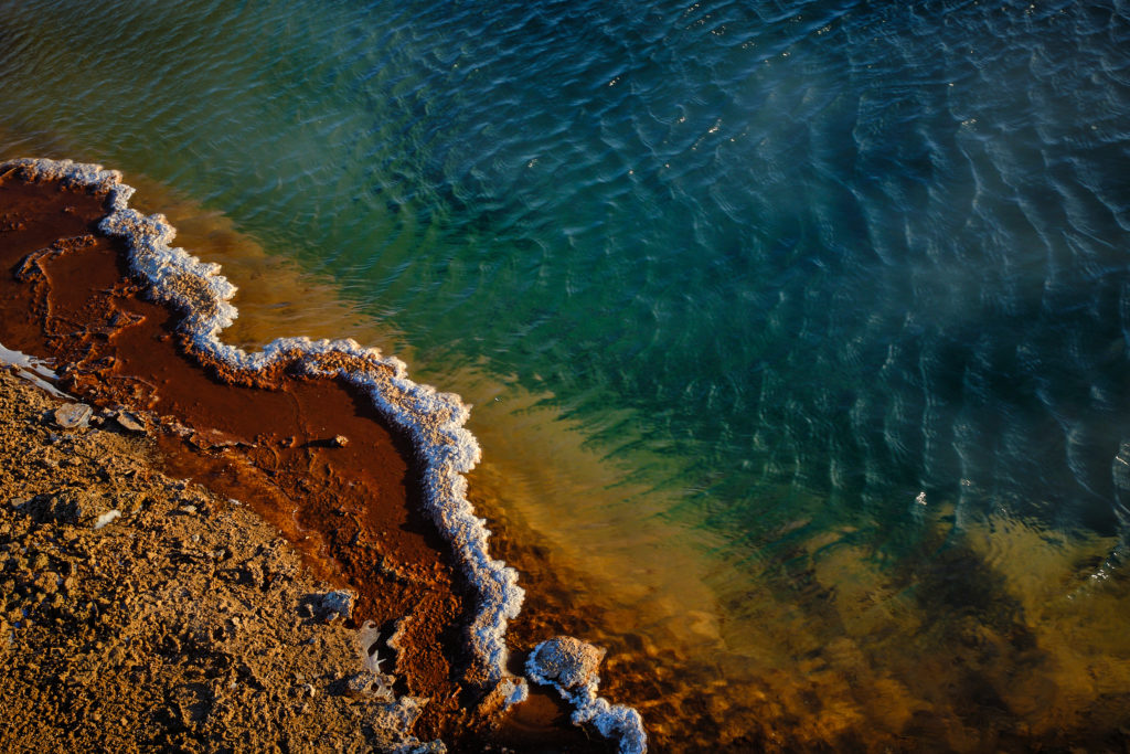 Colorful geysir on golden circle in Iceland