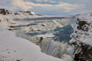 Gullfoss waterfall in winter