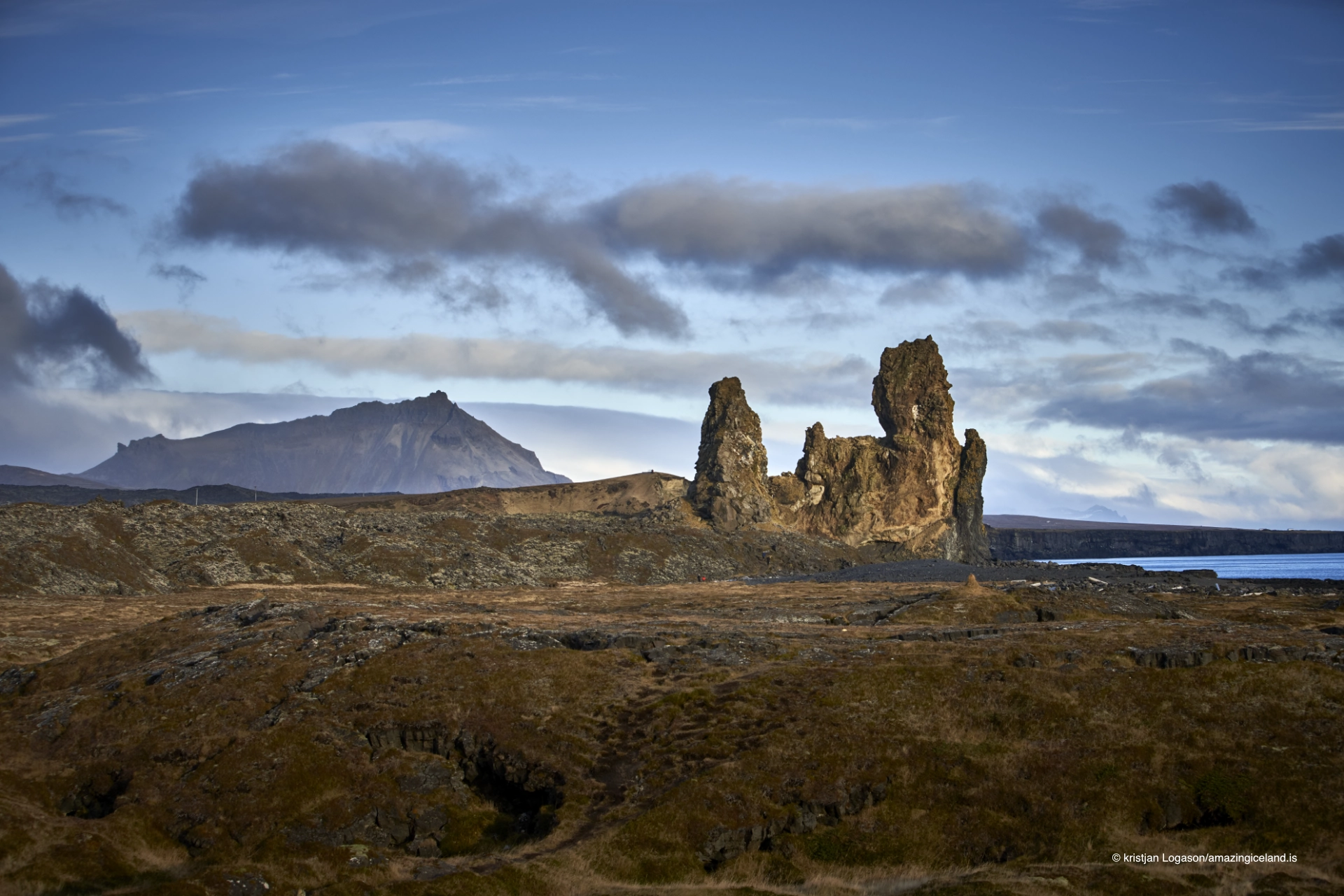 Lóndrangar volcanic plugs in Snæfellsnes Peninsula