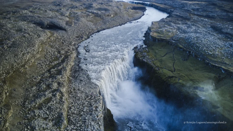 Dettifoss waterfall as Europe’s most powerful waterfall by volume, it represents fluvial force at its upper limit