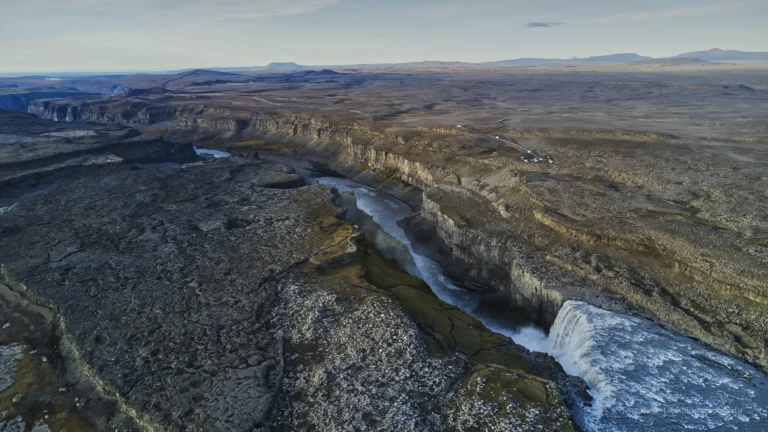 Dettifoss waterfall as Europe’s most powerful waterfall by volume, it represents fluvial force at its upper limit