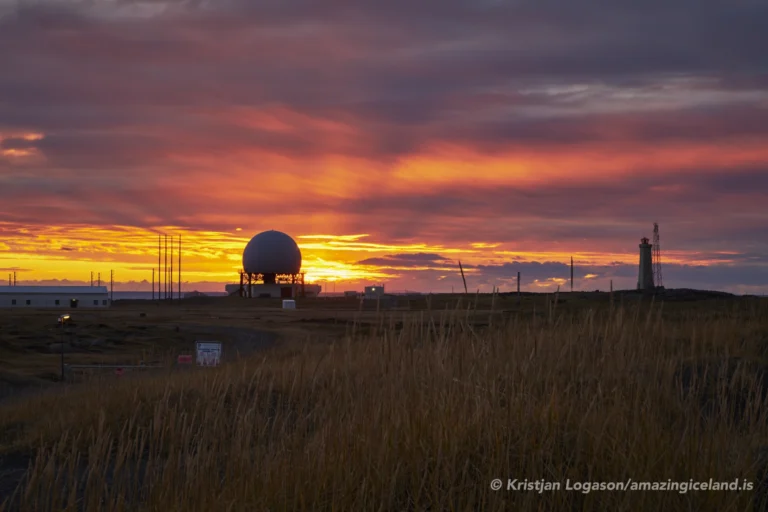 Radar station in Stokksnes peninsula in east Iceland