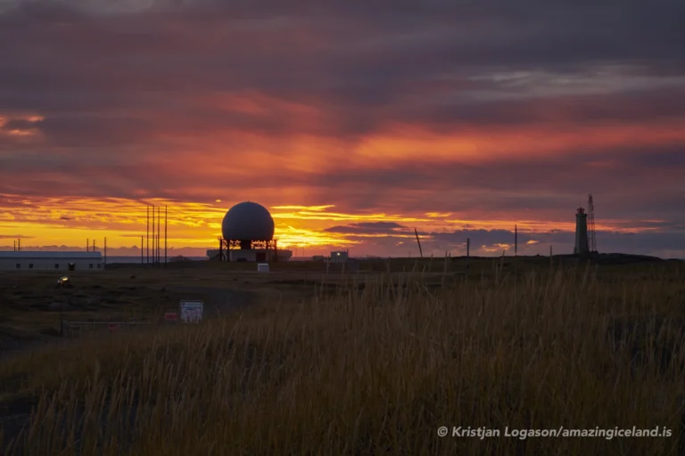 Radar station in Stokksnes peninsula in east Iceland