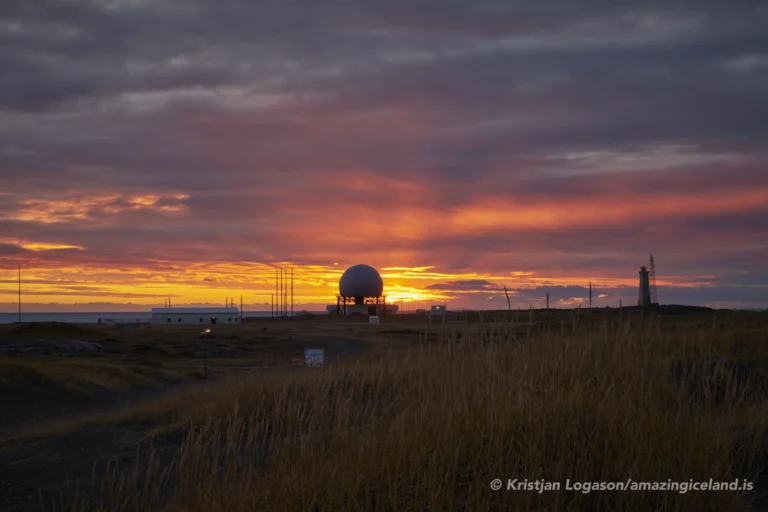 Radar station in Stokksnes peninsula in east Iceland