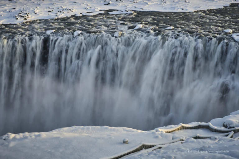 Dettifoss waterfall as Europe’s most powerful waterfall by volume, it represents fluvial force at its upper limit