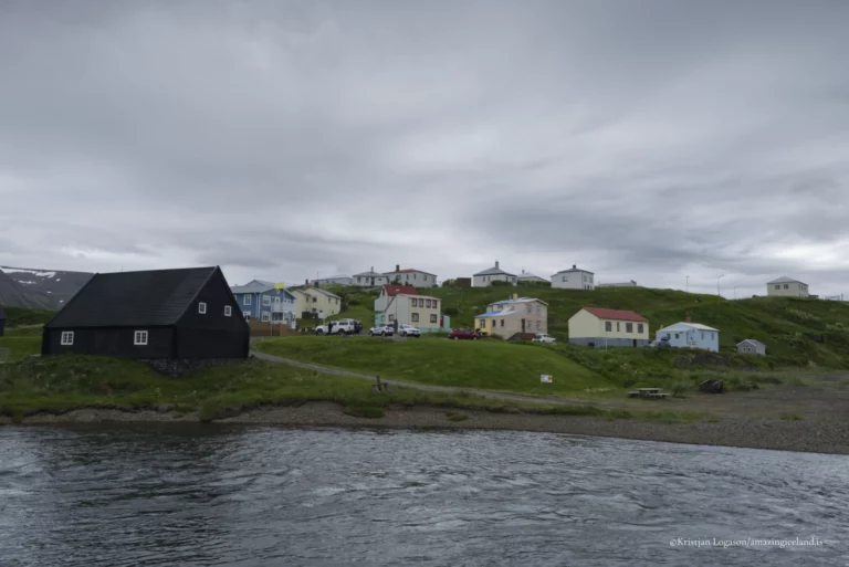 The timber house Pakkhúsið, built in 1777, is one of the best-preserved 18th-century trading buildings in Iceland.