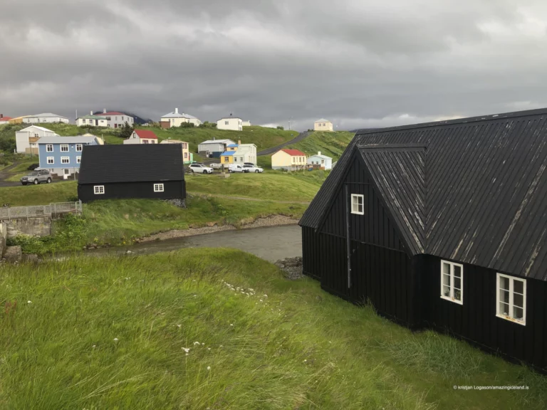 The timber house Pakkhúsið, built in 1777, is one of the best-preserved 18th-century trading buildings in Iceland.