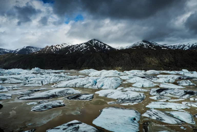 Hoffellsjökull Glacier and hoffells lagoon