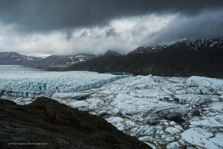 Hoffellsjökull Glacier and hoffells lagoon
