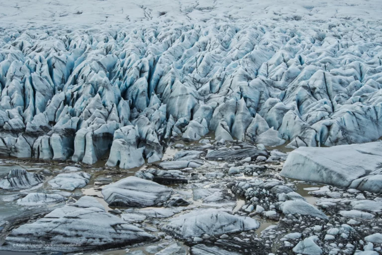 Hoffellsjökull Glacier and hoffells lagoon