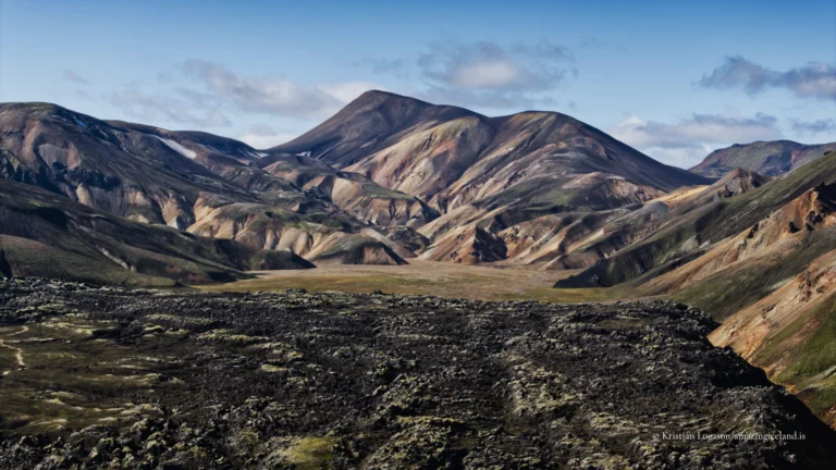Landmannalaugar is one of Iceland’s most geologically expressive landscapes: a highland basin of rhyolite mountains, lava fields, geothermal activity, and braided rivers within the Fjallabak Nature Reserve. Located at the northern end of F208, the area is internationally known for its colour-rich mountains and natural hot spring, but its deeper significance lies in how clearly it reveals the interaction between volcanism, tectonics, water, and time.