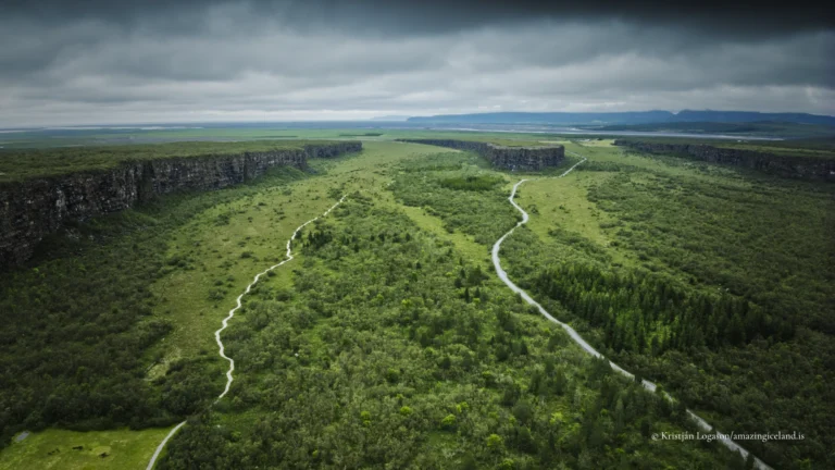 Ásbyrgi is a canyon that resists ordinary explanation at first glance.
